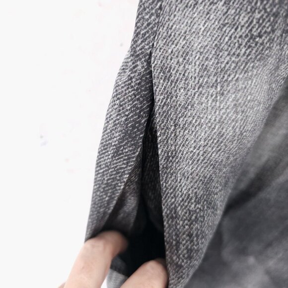 EILEEN FISHER Silk Cotton Gray Sheath Dress Pockets Abstract Pattern Size MEDIUM - Picture 4 of 6